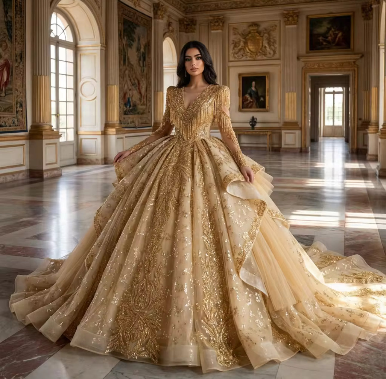 RMB Golden Empress Ball Gown