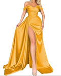 RMB Satin Luxe Off-Shoulder Gown