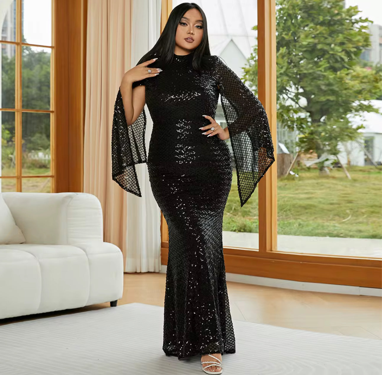 Midnight Sapphire Luxe Mermaid Gown