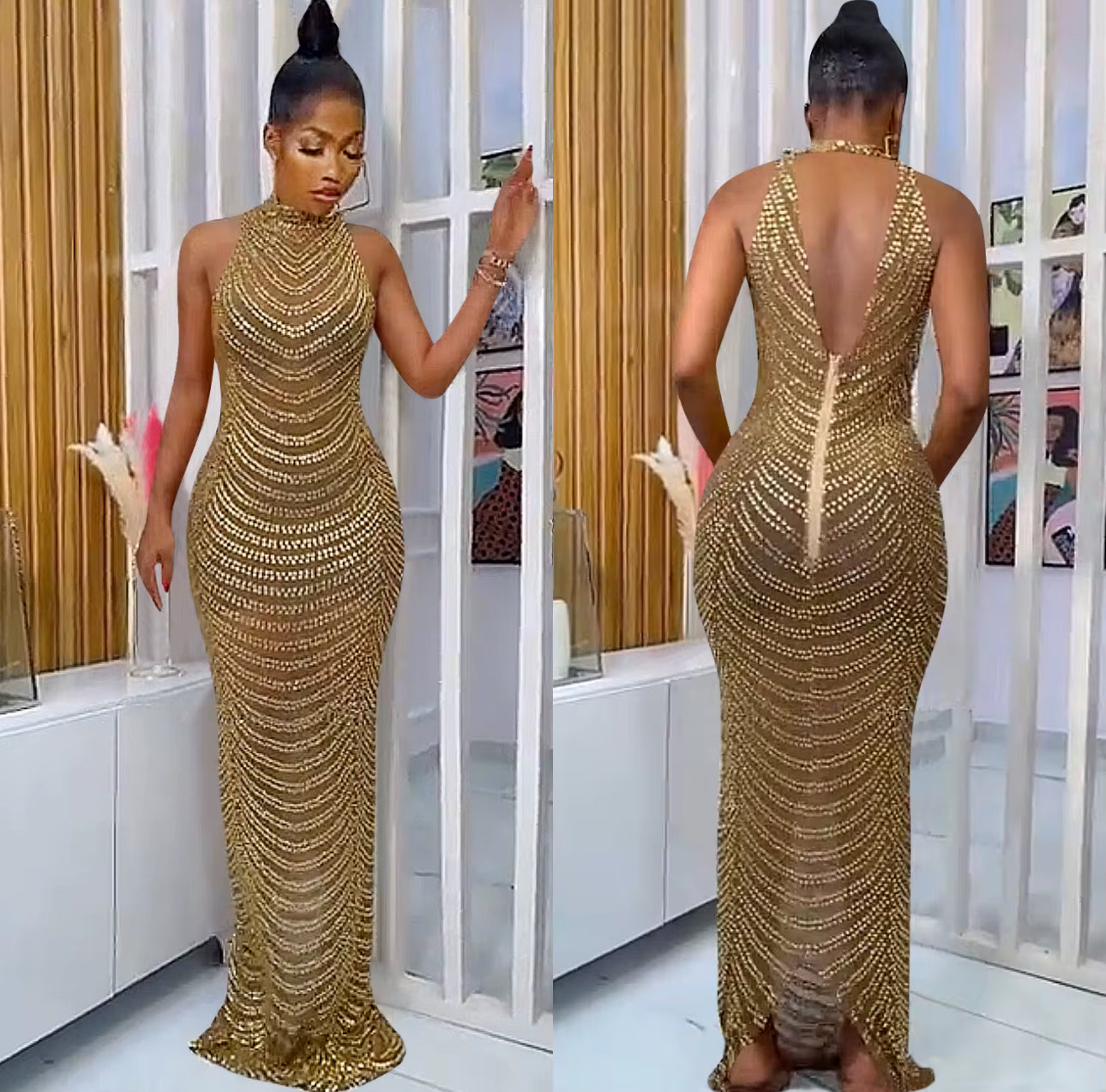 RMB Golden Siren Couture Gown