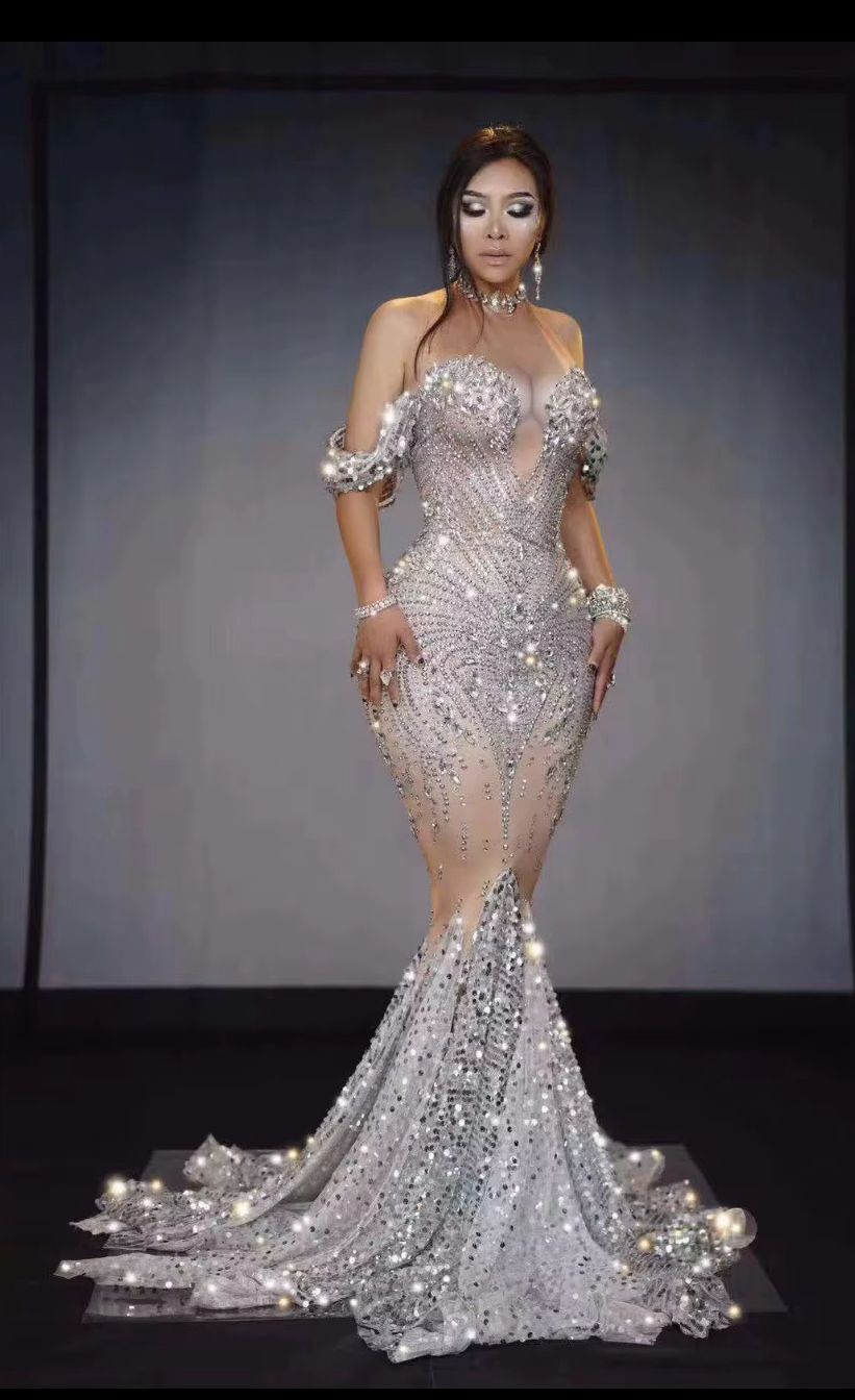 Midnight Sapphire Luxe Mermaid Gown